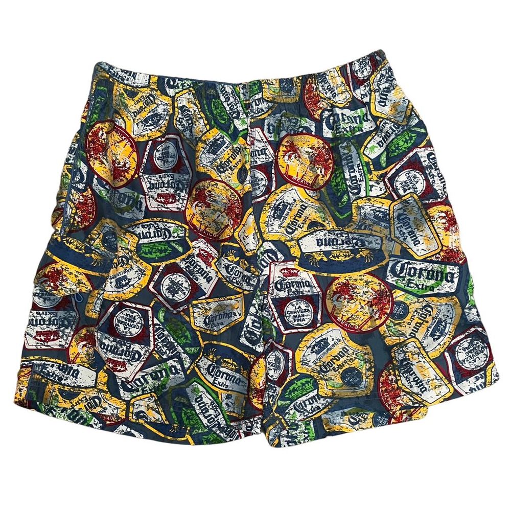 Corona Extra Men's Large (L) Board Shorts Swim Trunks Beer Bottle Print Surfing